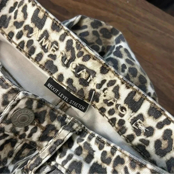 ❤️ American Eagle high rise Jegging jeans 0 animal print - Picture 4 of 10